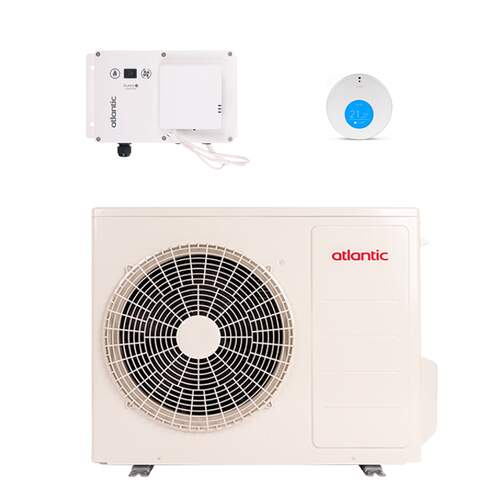 Hoofdafbeelding van de Atlantic Aurea Hybrid add-on warmtepomp 5 kW met Controlbox en Anna thermostaat – energiezuinige oplossing voor efficiënte verwarming en koeling.