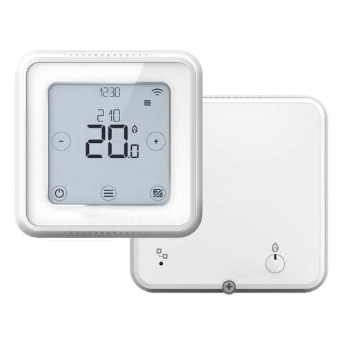 Voorzijde van de Honeywell Home T6 slimme thermostaat – modern design en nauwkeurige temperatuurregeling.