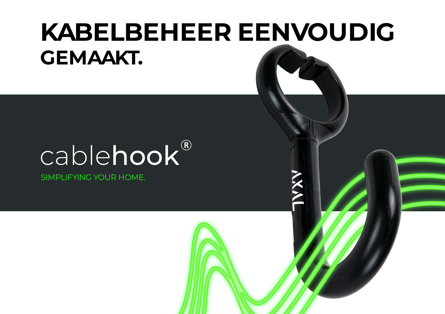 AXAL Power cablehook - Type 2 – Kabelhouder voor Opladen en Organiseren van Laadkabels