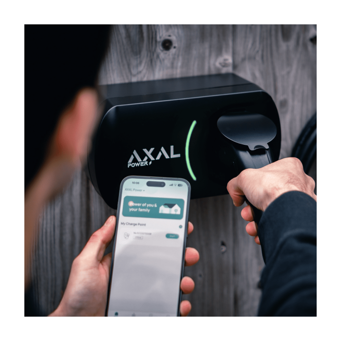 AXAL Power Homeplug Pro laadpaal 7,4kW – een slimme en betrouwbare EV-lader voor thuisgebruik met app-bediening.