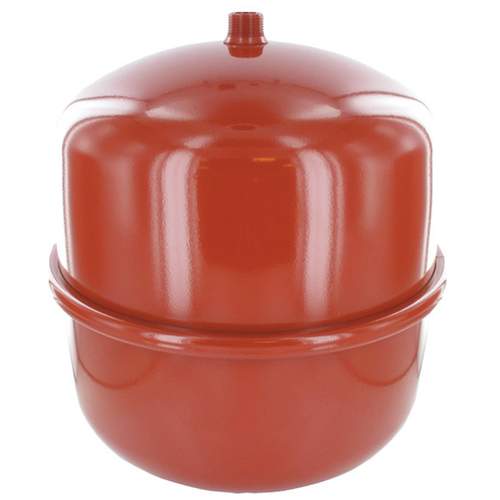 Hoofdafbeelding van het Comfort Line expansievat 18 liter, rood, hoog, 0,5 bar – duurzaam expansievat voor het beheren van systeemdrukken in verwarmingsinstallaties.