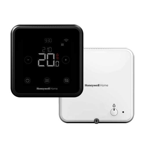 Hoofdafbeelding van de Honeywell Home T6 slimme thermostaat, bedraad, voor wandmontage, zwart – slimme en energie-efficiënte thermostaat voor wandmontage.
