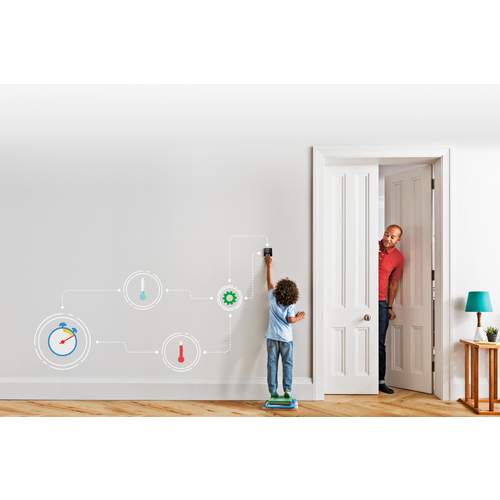 Honeywell Home T6 slimme thermostaat, bedraad, voor wandmontage, zwart in gebruik – betrouwbare en efficiënte temperatuurregeling in je woning.
